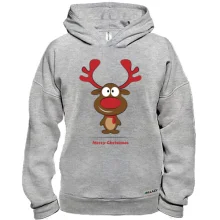 Худи BASE с оленем Merry Christmas