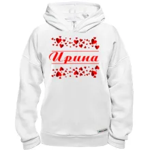 Худи BASE с сердечками и именем 