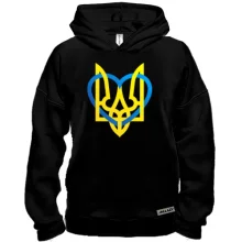 Худи BASE герб Украины с сердцем