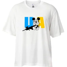 Футболка Oversize Міккі UA з автоматом