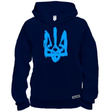 Худи BASE с гербом Украины (стилизованный под краску)
