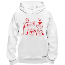 Худі BASE Love із завитками та серцями