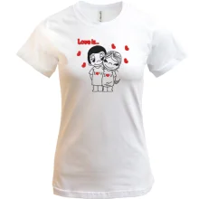 Футболка с парой Love is...