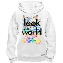 Худи BASE с котенком Look at the world differently
