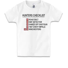 Дитяча футболка с принтом Hunters checklist