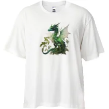Футболка Oversize Зеленый дракоша