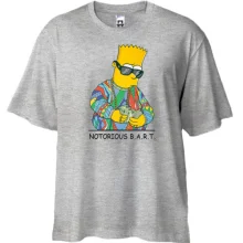 Футболка Oversize з модним Бартом Сімпсоном (Notorious Bart)