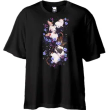 Футболка Oversize з пацюками на гілочці