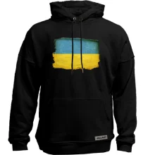 Худи без начеса с потрёпанным флагом