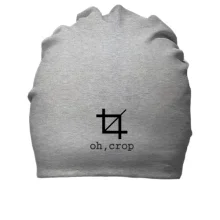 Бавовняна шапка з написом "oh, crop"