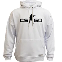 Худі без начосу з логотипом CS GO і бійцем
