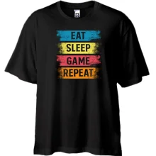 Футболка Oversize Eat Sleep Game Repeat