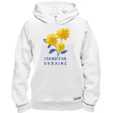 Худи BASE Stand For Ukraine (пиксельные цветы)