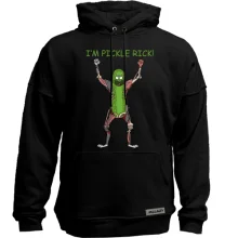 Худі без начосу з Огірочком Ріком і написом «I'm Pickle Rick»