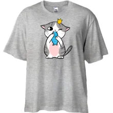 Футболка Oversize з котом що Їсть рибку