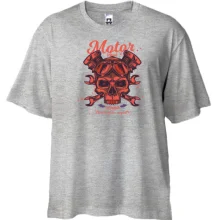 Футболка Oversize Motor Red Skull