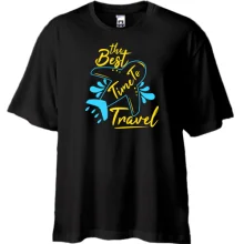 Футболка Oversize Best time to travel