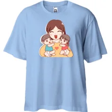 Футболка Oversize с мамой и детьми