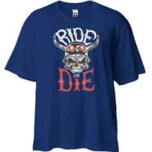 Футболка Oversize Ride or Die с черепом