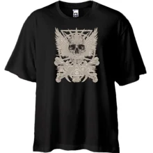 Футболка Oversize с Черепом и крыльями