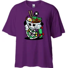 Футболка Oversize з мискою і скейтом