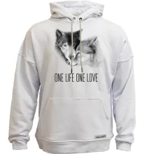 Худі без начосу з вовками One Life One Love