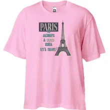 Футболка Oversize Paris is always a good idea Let's travel!