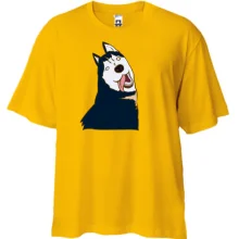 Футболка Oversize Беззаботный хаски