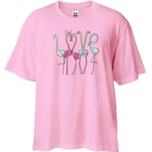 Футболка Oversize Flamingo Family