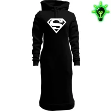 Женская толстовка-платье Superman (glow)