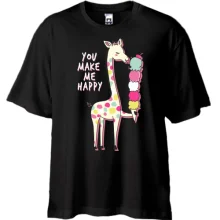 Футболка Oversize You make me happy