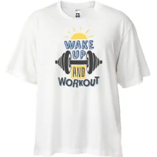 Футболка Oversize WakeUp and WorkOut