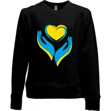 Детский свитшот без начеса Ukraine heart
