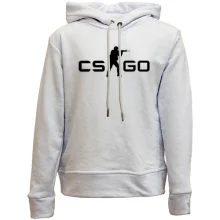 Детское худи без начеса с логотипом CS GO и бойцом