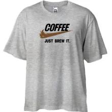 Футболка Oversize Coffee Just brew it