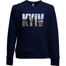 Детский свитшот без начеса с надписью «KYIV» и панорамой Майдана