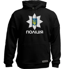 Худи без начеса с большой эмблемой полиции