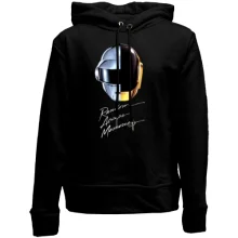 Детское худи без начеса Daft Punk (Дафт Панк)