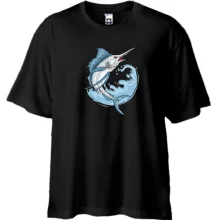 Футболка Oversize Рыба-меч арт