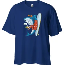 Футболка Oversize Shark Hipster