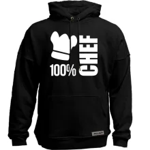 Худи без начеса для Шеф повара "100% chef"