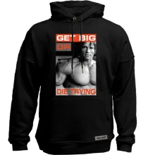 Худи без начеса c Арни "Get big or die trying"