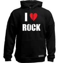 Худи без начеса I love Rock