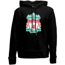 Детское худи без начеса с цветной эмблемой Liverpool