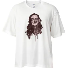 Футболка Oversize girl makeup skull