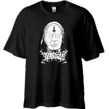 Футболка Oversize Nun with a cross on her forehead