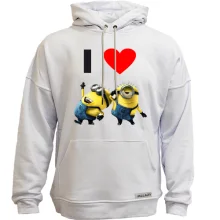 Худи без начеса I love minions