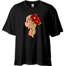 Футболка Oversize Baby with flowers 2
