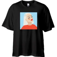 Футболка Oversize Blonde portrait art