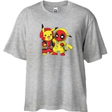 Футболка Oversize Stitch and mickey mouse